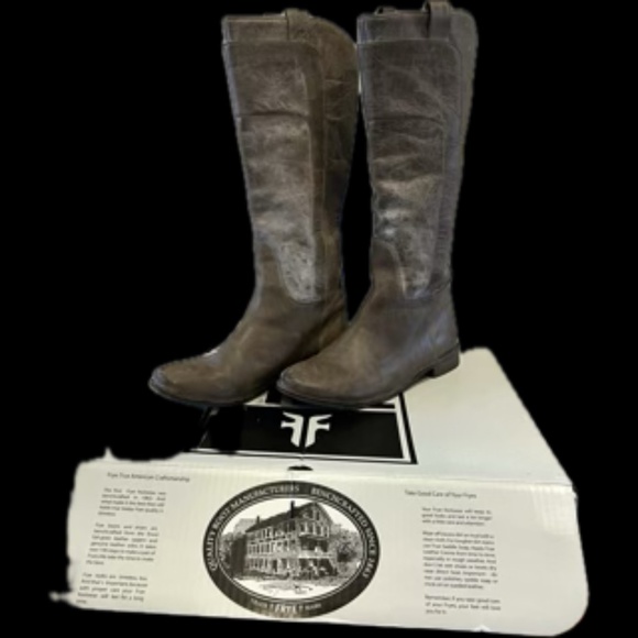 Frye Paige Tall Riding Boot Grey Size 10M - Picture 5 of 6